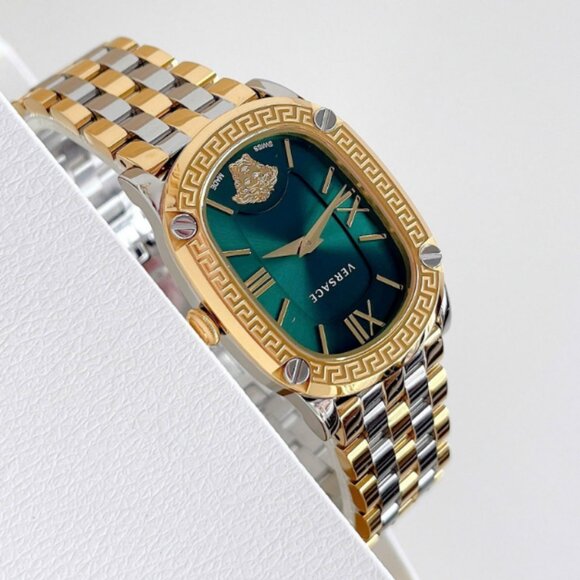 Versace Green Dial 35mm Two Tone Gold Ladies Watch New main image 4